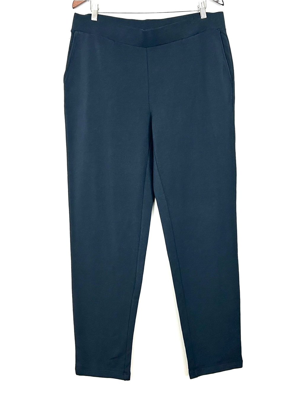J. Jill Affinity Slim-Leg Pants Women’s Size XL Tall Long French Terry Knit Navy
